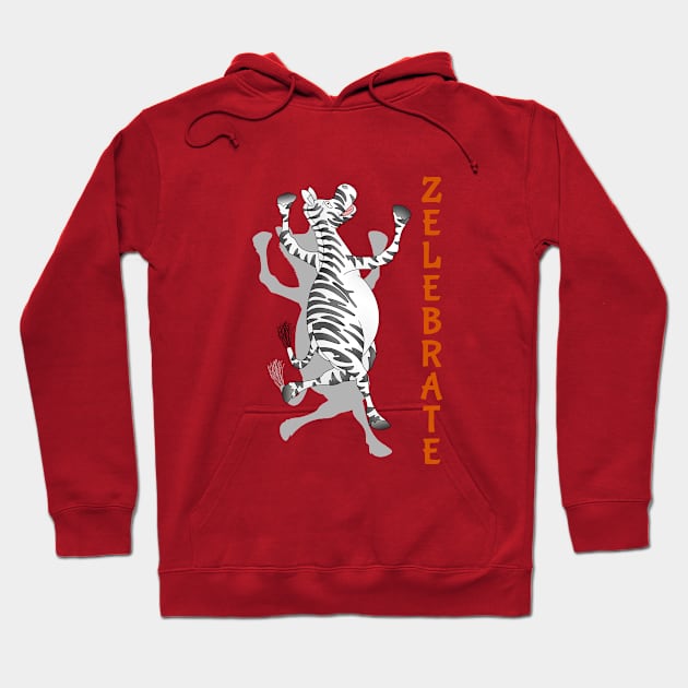 Zebra  Zelebrate Hoodie by mailboxdisco